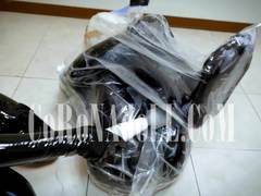 Vacuum Bag Bondage Breath Paly rubber leather