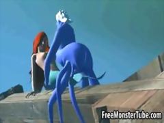 3D Little Mermaid gets fucked underwater by Ursula